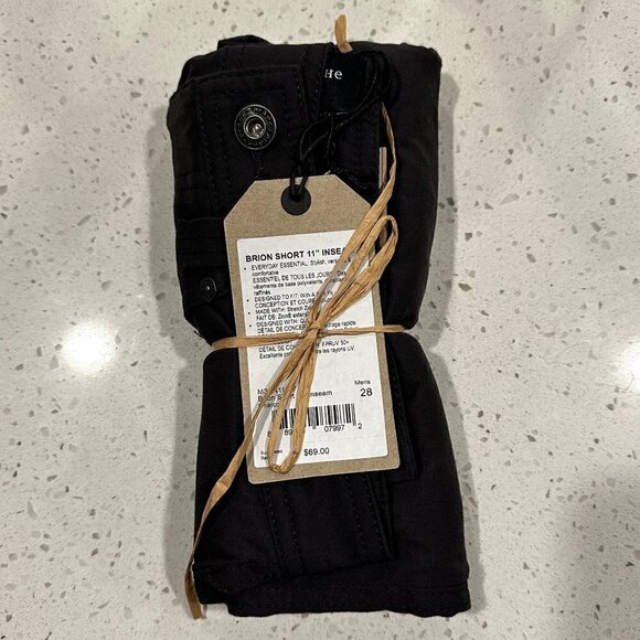 NWT Prana Men's Brion 11 inch Short in Charcoal - Size 28 - Picture 3 of 7